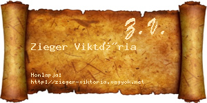 Zieger Viktória névjegykártya
